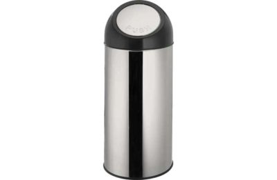 HOME 45 Litre Push Top Kitchen Bin - Silver.